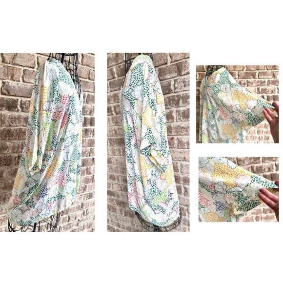 Jodifil Swimsuit Cover Up Medium NWT Dot Flowers Semi Sheer Beach Cruise Islands - Picture 7 of 11